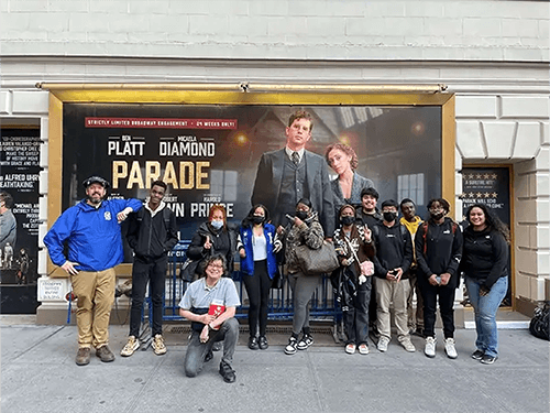 students at a play